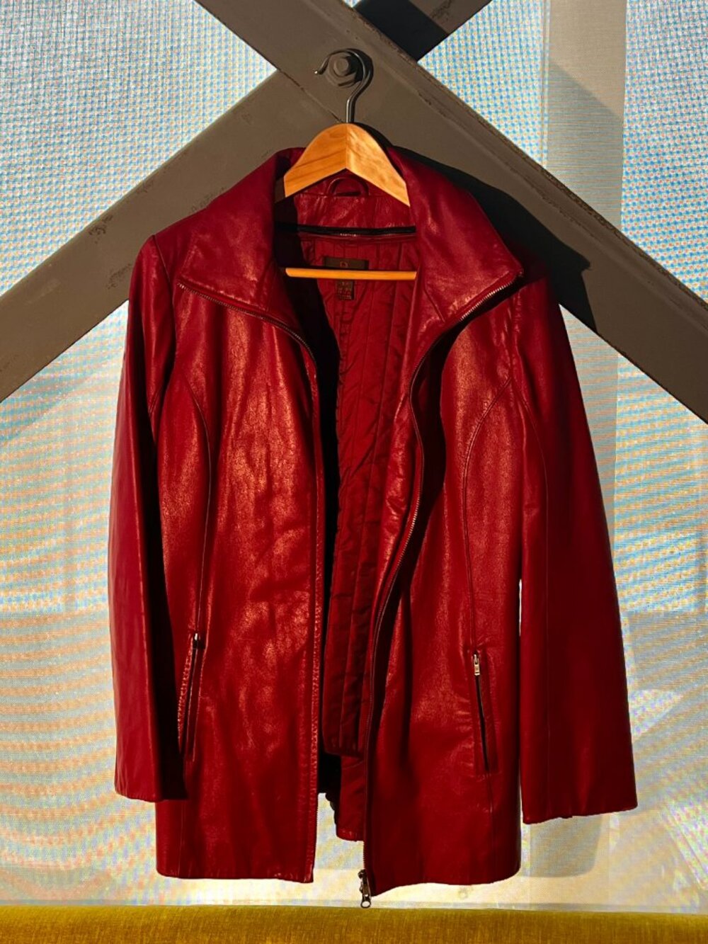 Danier Red Leather Jacket - Picture 6 of 11